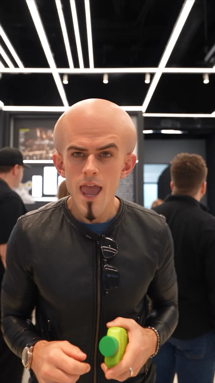 Vídeo do personagem no shopping